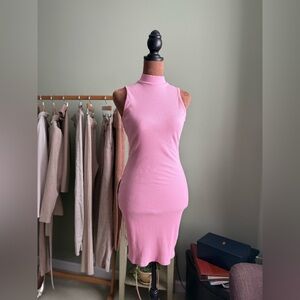 Fashion Nova Pink Sleeveless Midi Dress